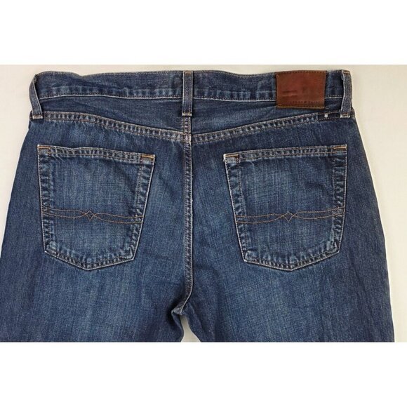 Lucky Brand Size 34x34 Mens 221 Original Straight Cotton Logo Blue Denim Jeans - Picture 6 of 13
